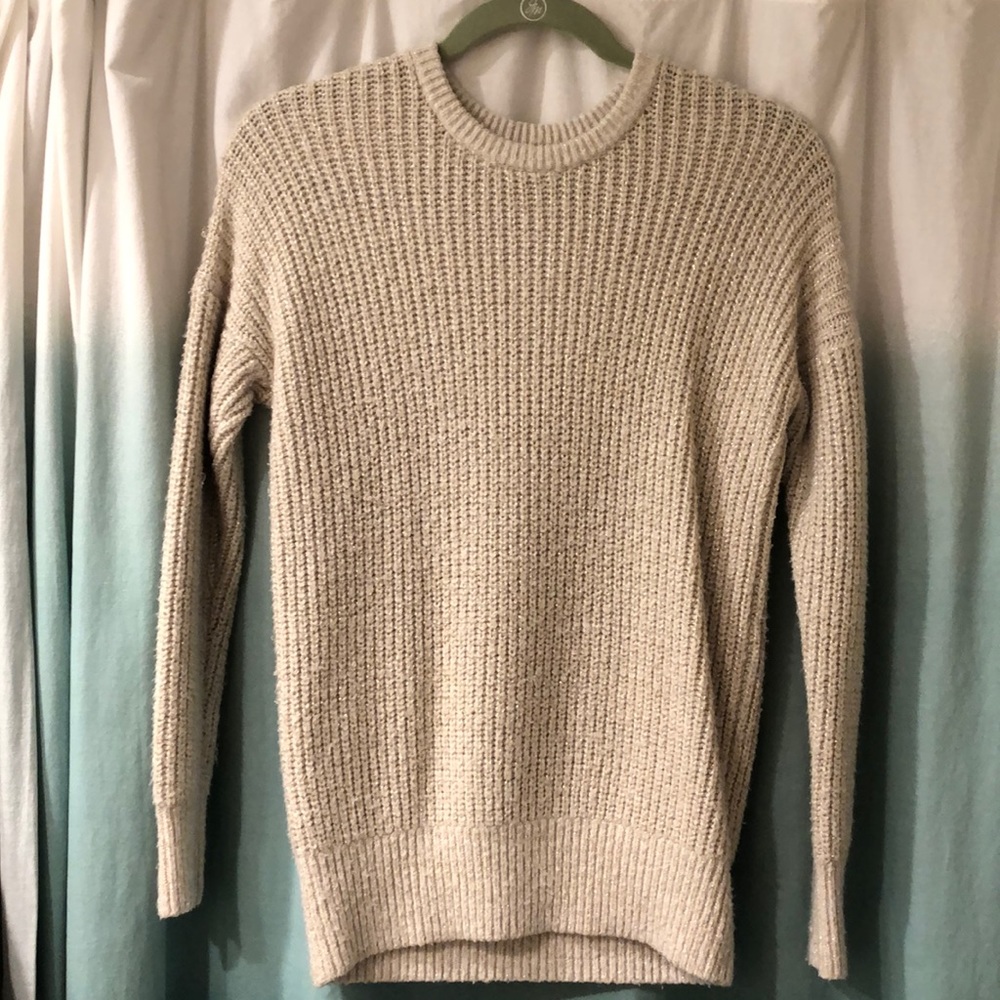 Sparkly gold and cream sweater